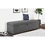 Sorrento Blanket Box Slate Linen - Slate Grey