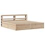 Vidaxl Bed Frame With Headboard 200x200 Cm Solid Wood Pine