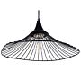 Hanging Light Pendant Lamp Black Wire Open Shade Metal