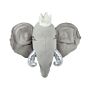 Plush Animal Head Wall Decor Grey Elephant Head Kid's Room Toy Decoration Accessory