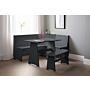 Newport Corner Dining Set With Storage Bench - Anthracite