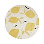 Area Rug Light Beige And Yellow Cotton Ø 140 Cm Round Boho Style Living Room Kids Children's Room