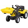 Homcom Pedal Go Kart Ride On Excavator W/ Front Loader Digger Four Wheels Child Toy, For 3 Years Old