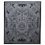 B&w Double Cotton Bedspread + Wall Hanging - Hamsa