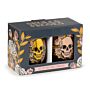 Fun Skulls & Roses Glass Tumbler Set Of 2