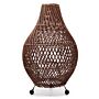 Rattan Table Lamp - Dark Brown