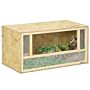 Pawhut Reptile Terrarium Vivarium, Climbing Pet Containers, Reptile Habitat With Sliding Doors, Breathable Mesh, For Lizards