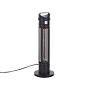 Tower Electric Patio Heater Black 1000 W Infrared Heating Lamp Freestanding Infrared Garden Outdoor