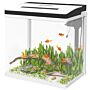 Pawhut 28l Glass Aquarium Fish Tank With Filter, Led Lighting, For Betta, Guppy, Mini Parrot Fish, Shrimp, 38 X 26 X 39.5cm