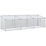 Outsunny Outdoor Greenhouse Polycarbonate Grow House Flower Vegetable Plants Raised Bed Garden Aluminium Cold Frame 180 X 51 X 51 Cm