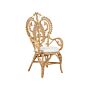 Peacock Chair Beige Natural Rattan Polyester Seat Pad Garden