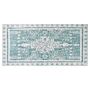 Area Rug Mint Green Cotton Polyester 80 X 150 Cm Oriental Pattern Distressed Vintage Home Decor