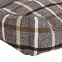 Pet Bed Dog Cat Grey Linen Square Chequered Pattern