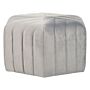 Pouffe Grey Velvet 53 X 48 X 29 Cm Upholstered Hexagonal Footstool Ottman