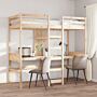 Vidaxl Loft Bed Frame Without Mattress 90x190cm Solid Wood Pine