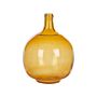 Vase Orange Glass 34 Cm Handmade Decorative Round Bud Shape Tabletop Home Decoration