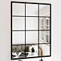 Vidaxl Wall Mirror Black 80x60 Cm Metal