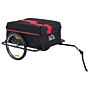 Homcom Bike Cargo Trailer W/removable Cover-red/black