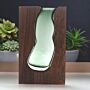 Glass Vase/terarium Inside Dark Tung Wood