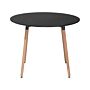 Dining Table Black Beechwood Ø 90 Cm Round Kitchen