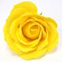 Craft Soap Flowers - Lrg Rose - Yellow - Pack Of 10