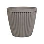 Plant Pot Planter Solid Taupe Stone Mixture Round ⌀ 36 Cm Outdoor Resistances All-weather