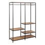 Seaford Clothes Rack With 4 Shelves In Black And Oak