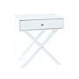 Painted White X Leg 1 Drawer Petite Bedside Cabinet