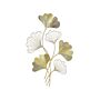 Wall Decor Metal Golden 79 Cm Leaves Wall Art Natural Pattern