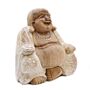 Happy Buddha - Whitewash 30cm