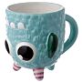 Novelty Upside Down Ceramic Mug - Blue Monstarz Monster