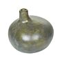 Decorative Vase Grey And Gold Terracotta 18 Cm Handmade Distressed Effect