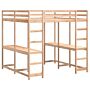 Vidaxl Loft Bed With Desk And Ladder 160x200 Cm Solid Wood Pine