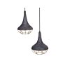 Pendant Lamp Black Natural Wooden Shade Ceiling Light Boho Style Home Accessories Handmade