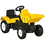 Homcom Kids Ride On Tractor No Power Pedal Go Kart With Manual Control Bucket For 3-6 Years Old