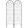 Outsunny Metal Trellis Set Of 2, Garden Trellis For Climbing Plants Support Frames, Arrow Design