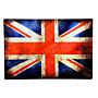 Vintage Metal Travel Wall Sign - British Union Jack Flag