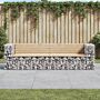 Vidaxl Garden Bench Gabion Design 244x71x65.5 Cm Solid Wood Pine