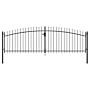 Vidaxl Double Door Fence Gate With Spear Top 400x175 Cm