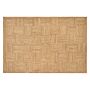 Area Rug Beige Jute 200 X 300 Cm Braided Handmade Checked Pattern Natural Boho Style Textile