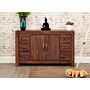 Mayan Walnut Six Drawer Sideboard