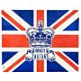 Metal Advertising Wall Sign - Grunge British With Crown