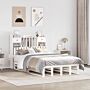 Vidaxl Bookcase Bed Without Mattress White 120x190 Cm Small Double Solid Wood Pine