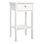 Madrid Bedside Table With 1 Drawer In White