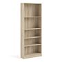 Basic Tall Wide Bookcase (4 Shelves) In Oak