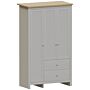 Arlington 3 Door 2 Drawer Wardrobe, Grey