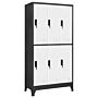 Vidaxl Locker Cabinet Anthracite And White 90x45x180 Cm Steel