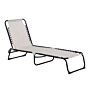 Outsunny Folding Chaise Lounge Chair Reclining Garden Sun Lounger With 4-position Adjustable Backrest, And Poolside, Cream White