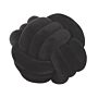 Decorative Cushion Black Velvet Knot Pillow 30 X 30 Cm