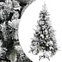 Vidaxl Christmas Tree With Flocked Snow&cones 225 Cm Pvc&pe